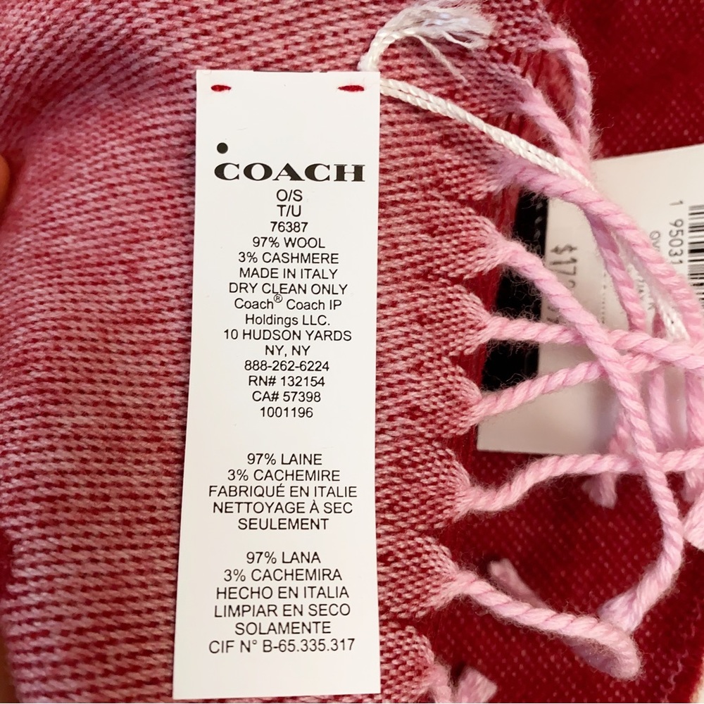 Coach Horse And Carriage Oversized Muffler/Scarf in bright violet - Picture 5 of 7
